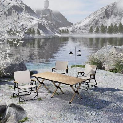 Buy Aluminum Alloy Roll Up Camping Table / Eggroll Table 36 Inches X 36 Inches X 30 Inches online manufacture