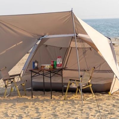 10 X 10 Ft Opening Quick Beach Tent  Fully Automatic Folding Picnic Sunscreen 4-8 Person