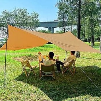 Folding Outdoor Vinyl Canopy Camping Hexagonal Canopy Beach Rainproof Awning