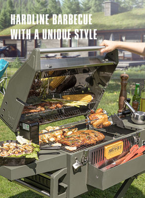 マッハ-Lx Ii 木炭 BBQ グリル / キャンピング BBQ グリル 8 - 15 人