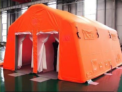 Inflatable first aid tent